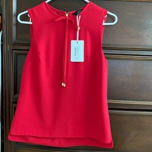 Ted Baker Bow Red Sleeveless Blouse